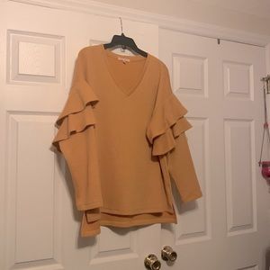 *Gold women’s sweater, Gibson Latimer, size L
